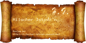 Hilscher István névjegykártya