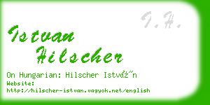 istvan hilscher business card